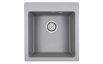 Кухонная мойка Paulmark KANTE 45 PM104651-GRM 47х51 цвет серый металлик